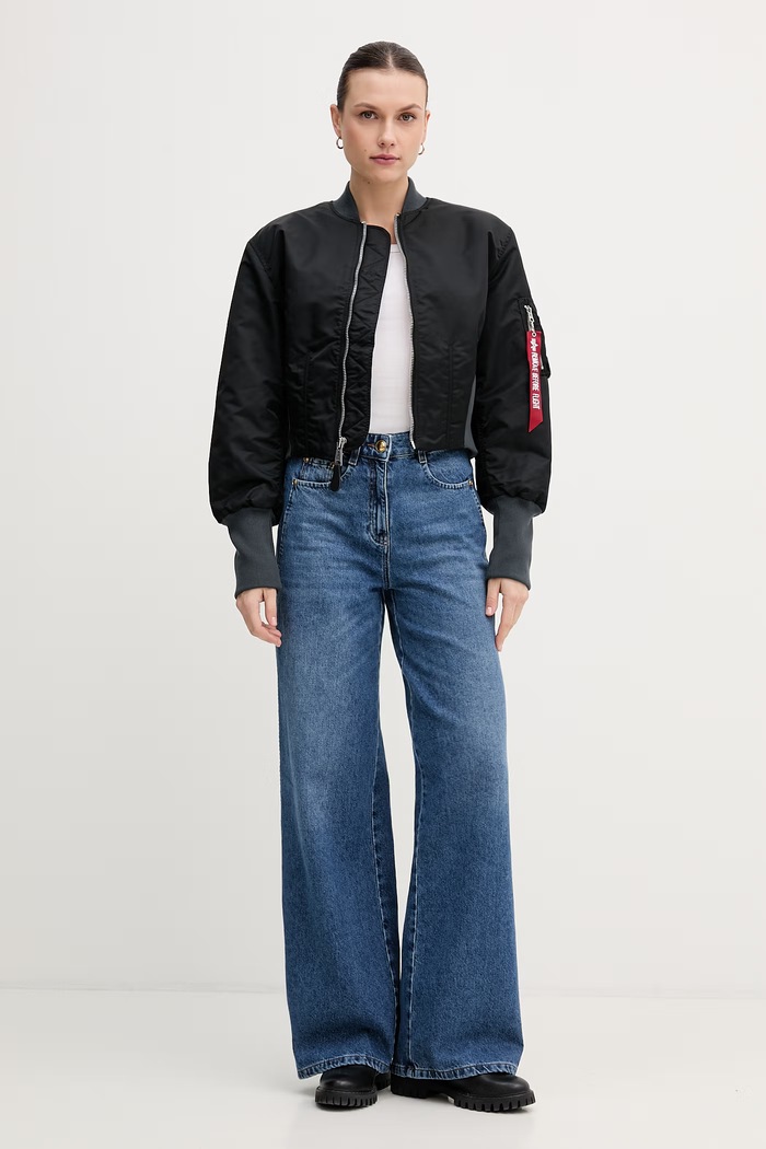 Bunda Alpha Industries Waisted MA-1 Wmn 148003 čierna SS26