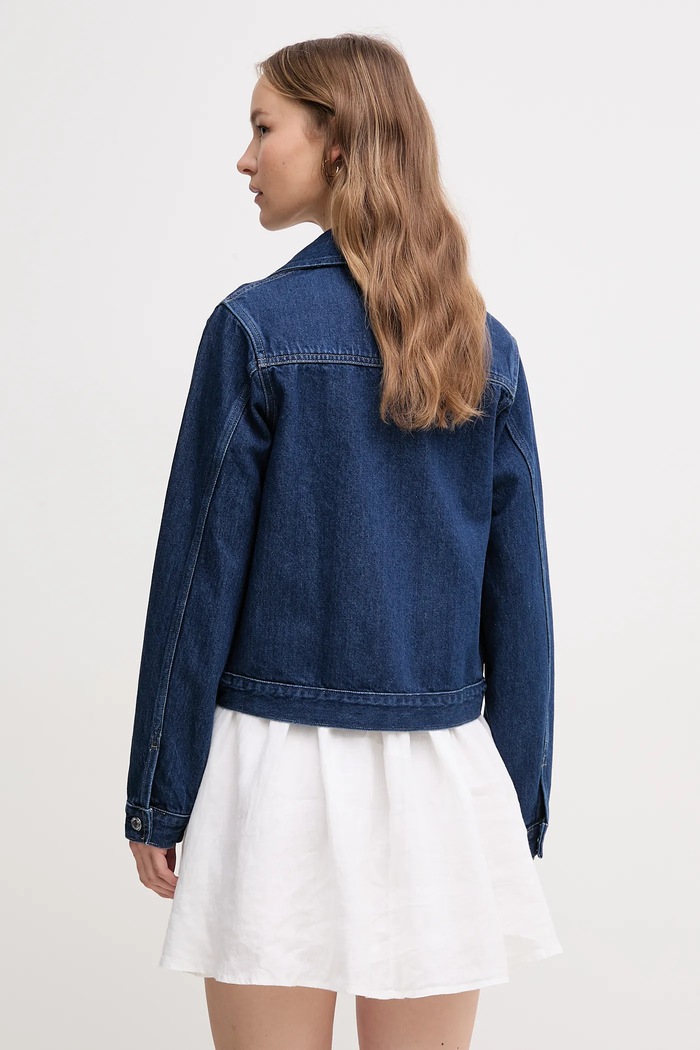Oblečení Calvin Klein Jeans Bavlněná džínová bunda Calvin Klein Jeans J20J225180 námořnická modř