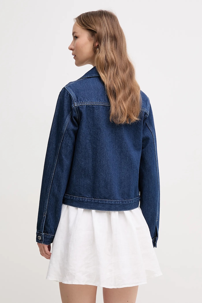 Oblečení Calvin Klein Jeans Bavlněná džínová bunda Calvin Klein Jeans J20J225180 námořnická modř