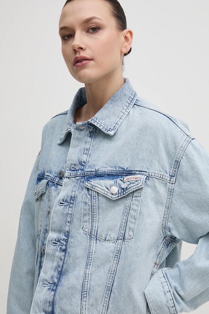 Calvin Klein Jeans geaca jeans albastru J20J225186