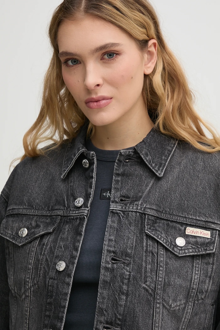 Bunda Calvin Klein Jeans sivá LV047B741G
