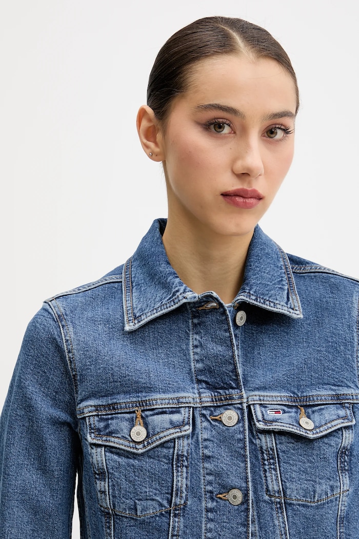 Tommy Jeans geacă din denim albastru DW0DW20120