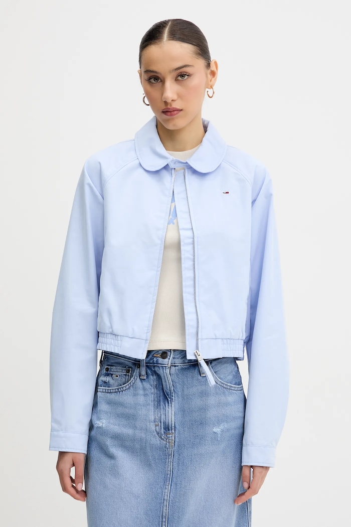 Tommy Jeans geacă cu captuseala albastru DW0DW20403
