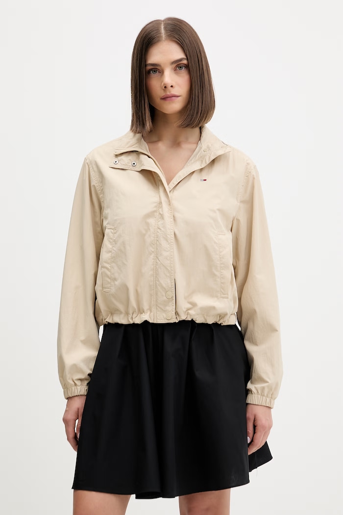 Tommy Jeans geacă de tranziție pentru femei bej DW0DW20439