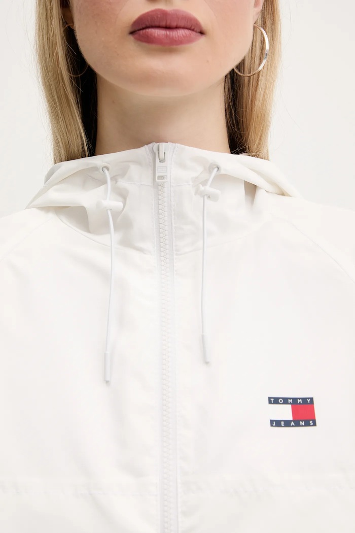 Tommy Jeans μεταβατικό μπουφάν γυναικείο DW0DW20672 λευκό