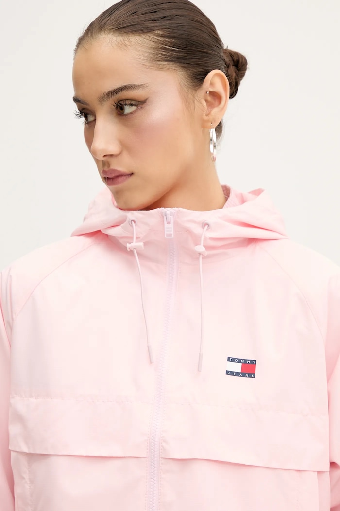 Tommy Jeans kurtka przejściowa damska DW0DW20672 różowy