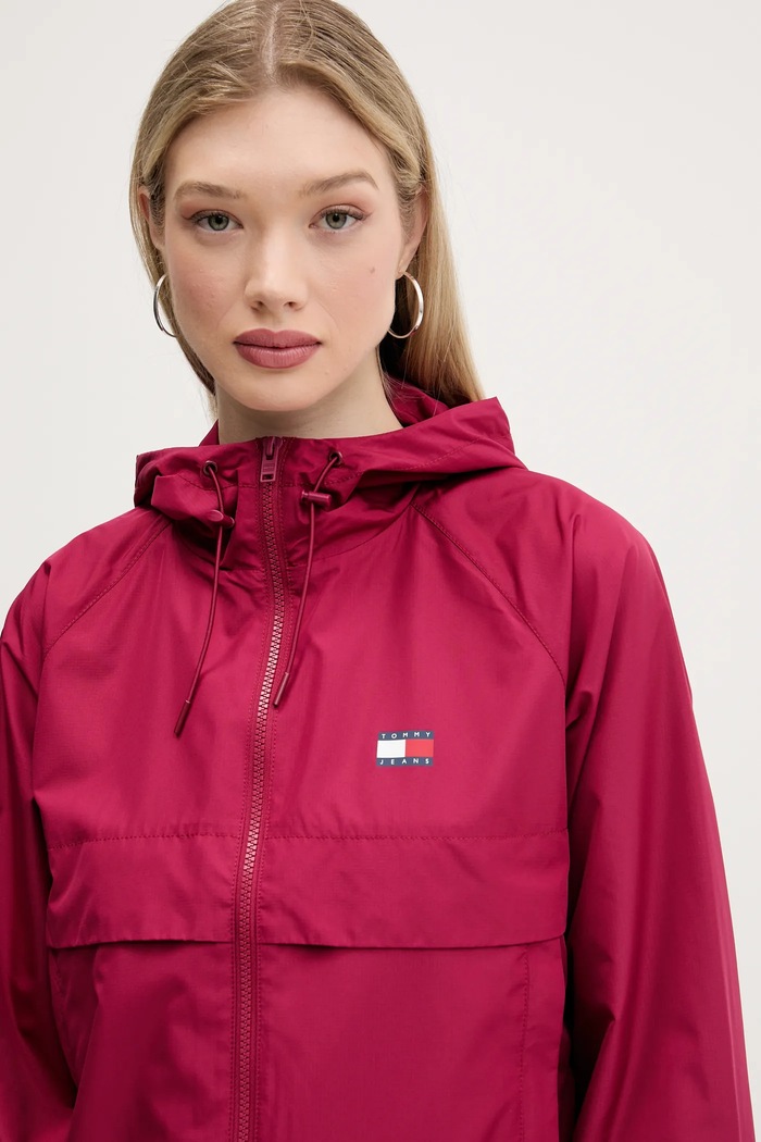 Tommy Jeans kurtka przejściowa damska różowy DW0DW20672