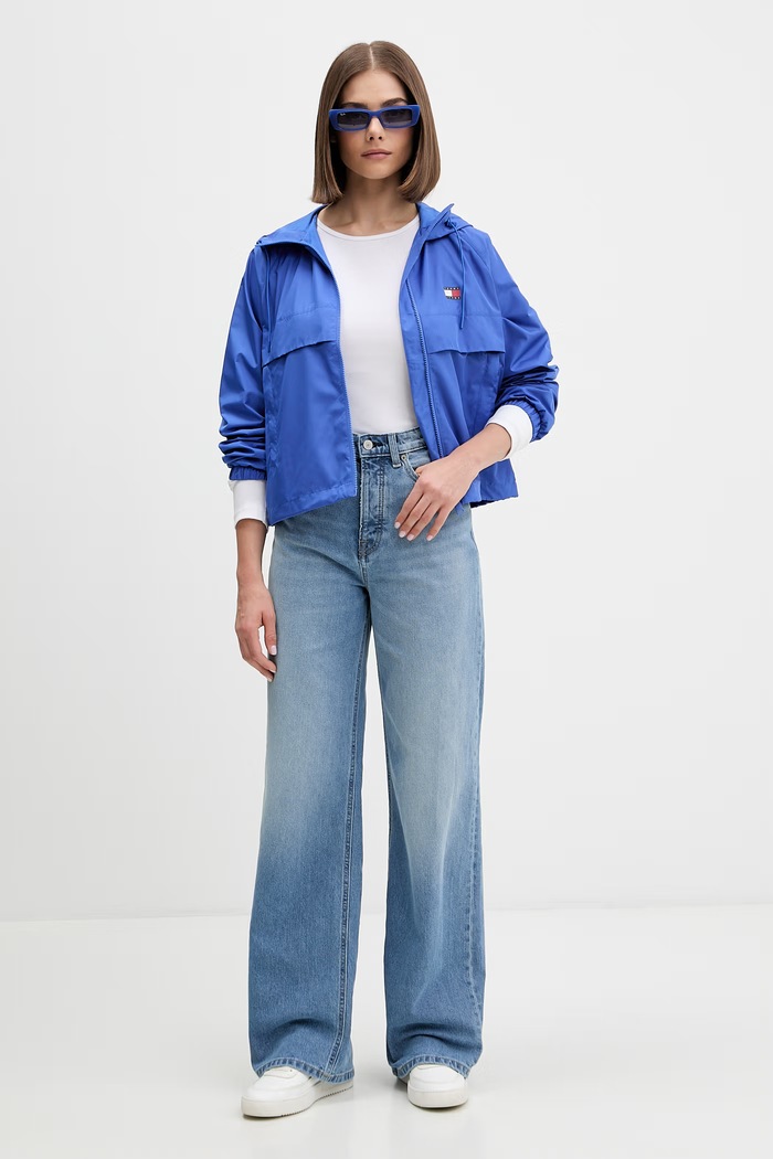 Tommy Jeans prechodná bunda dámska DW0DW20672 fialová SS26