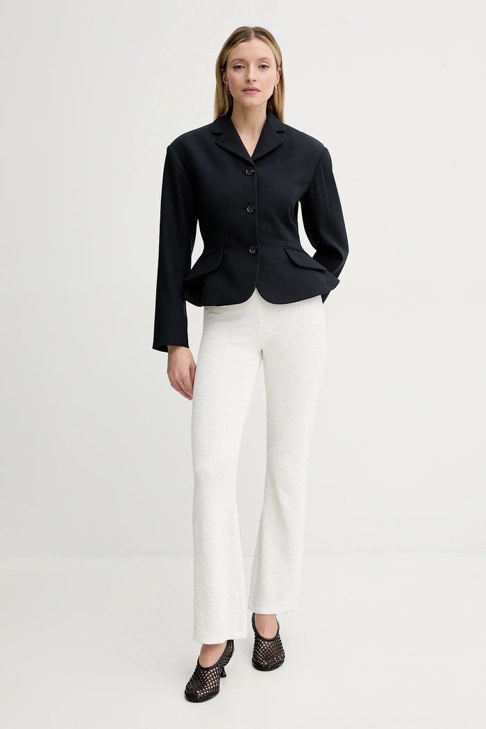 Vlnené sako Bally WOU088 tmavomodrá SS25