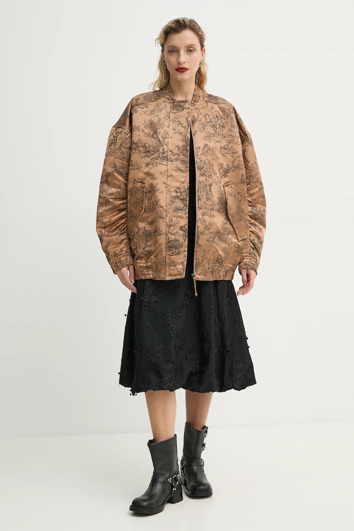 MUNTHE kurtka bomber FYFFE 251153025113 brązowy SS25