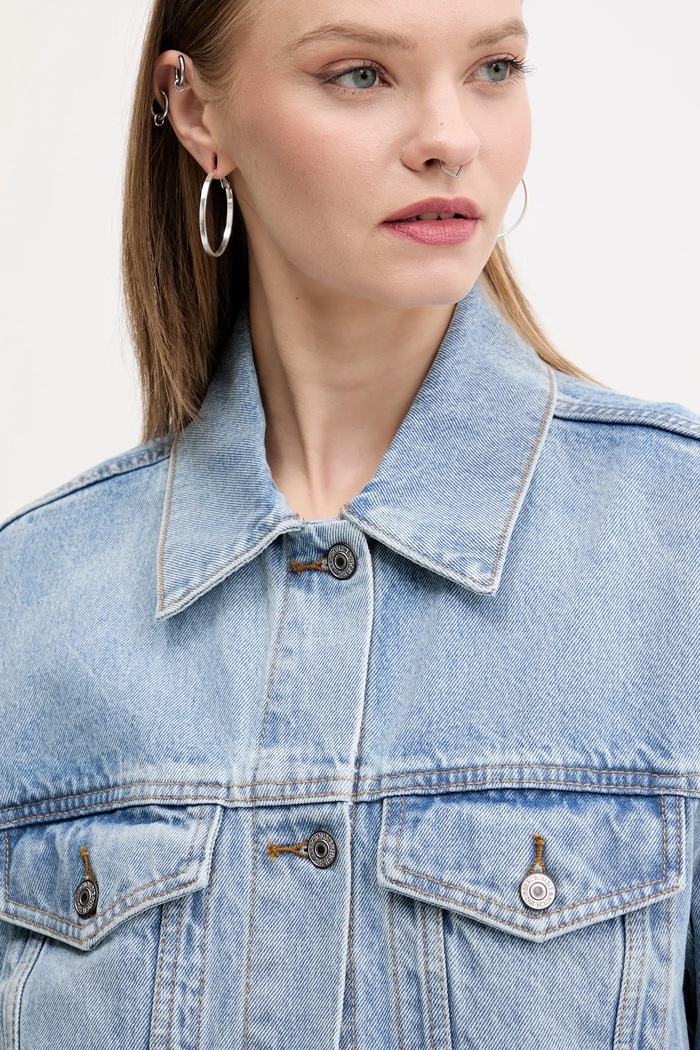 Kurtka bawełniana Abercrombie & Fitch KI144.5030.211 niebieski
