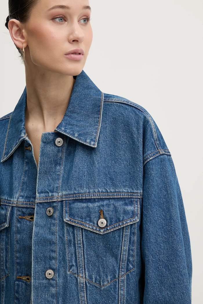 Abercrombie & Fitch kurtka jeansowa KI144.5031.275 niebieski