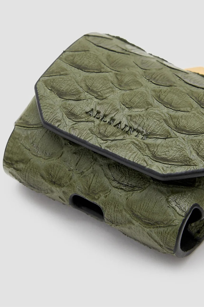 Husă airpod din piele AIRPOD AllSaints verde W274XC