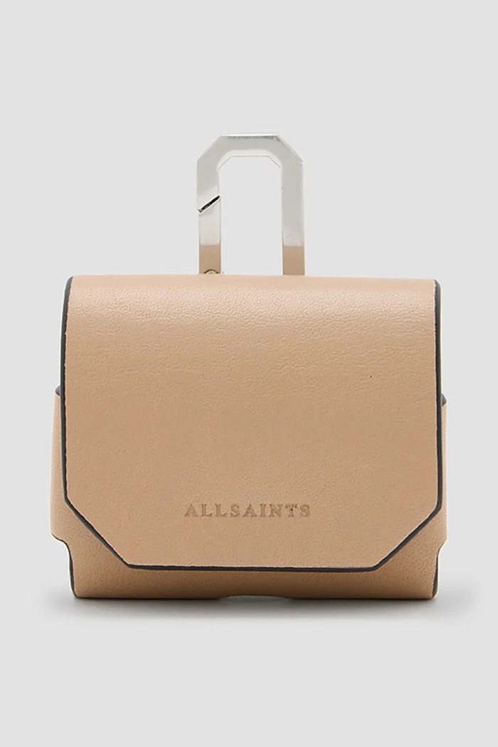 AllSaints bőr airpod tok AIRPOD Planet friendly bézs W275XC
