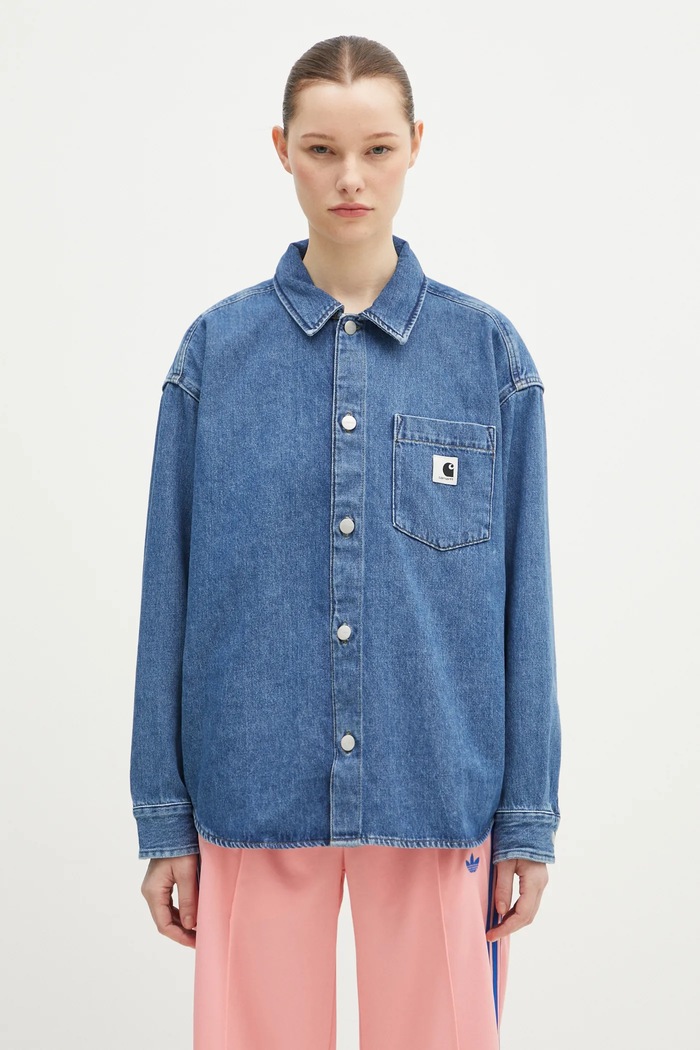 Τζιν μπουφάν Carhartt WIP W' Alta Shirt Jac χωρίς μόνωση μπλε I033344.106