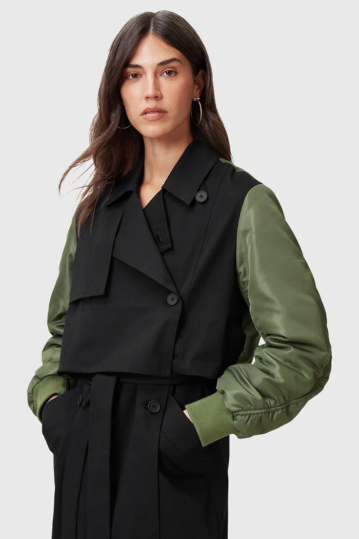 Bunda AllSaints PENNI W021OC čierna SS25