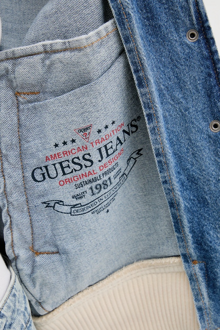 Τζιν μπουφάν bomber Guess Jeans W5GN75.D5M4A