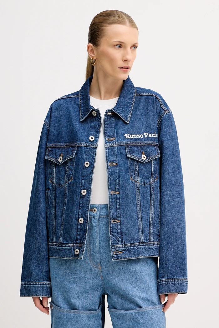 Îmbrăcăminte Kenzo Geacă din denim FF52DV2486B3.DS albastru