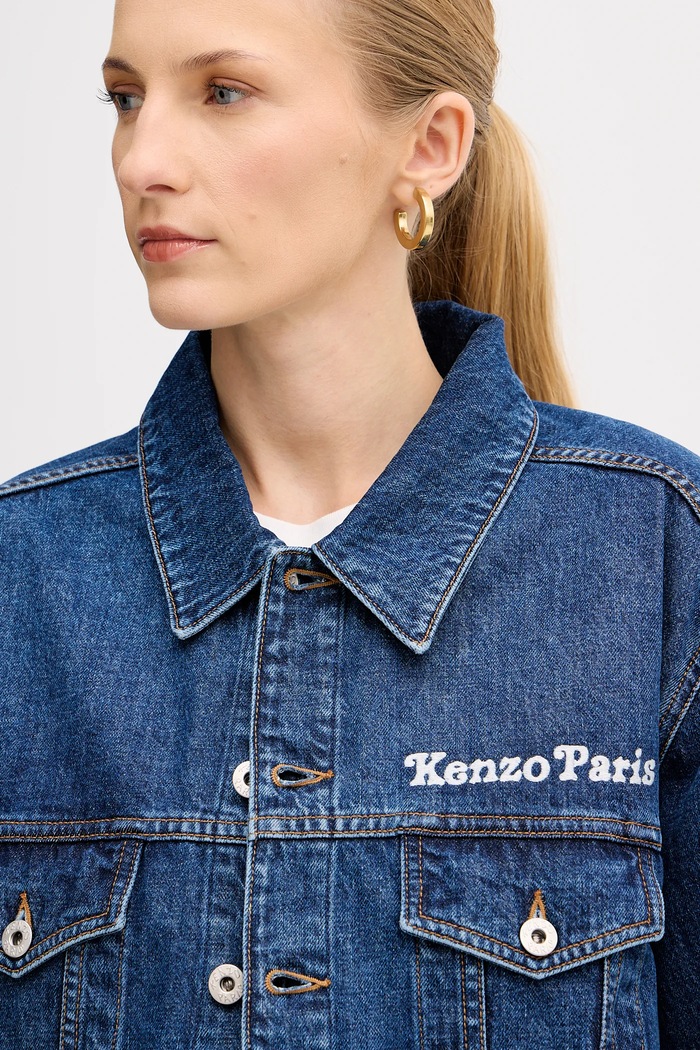 Geacă din denim Kenzo FF52DV2486B3.DS albastru