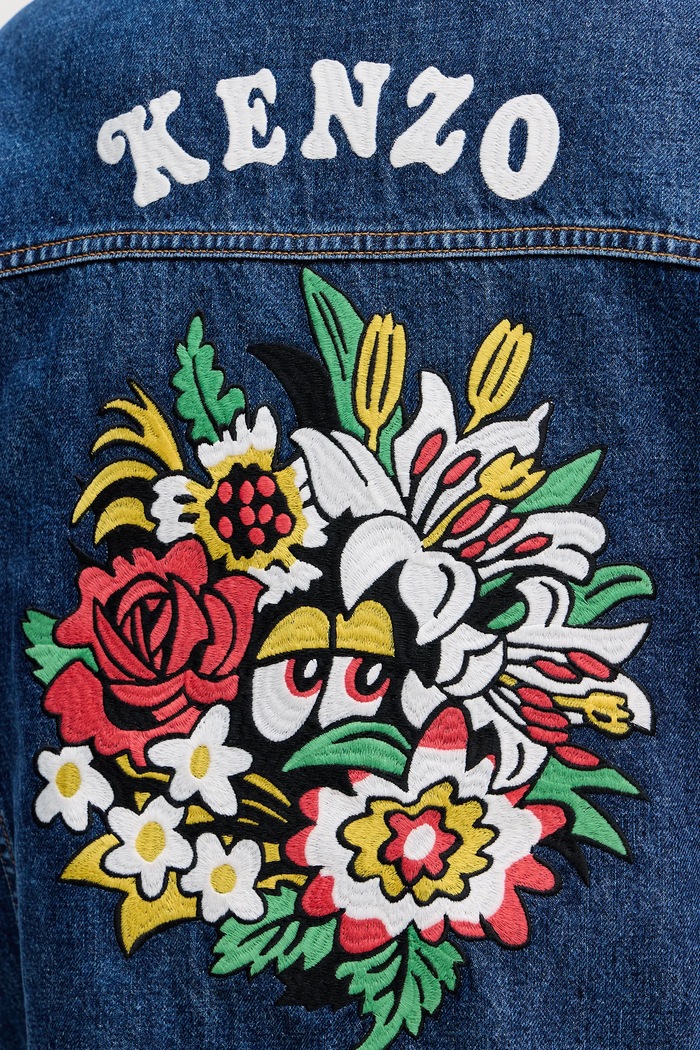 Geacă din denim Kenzo albastru FF52DV2486B3.DS