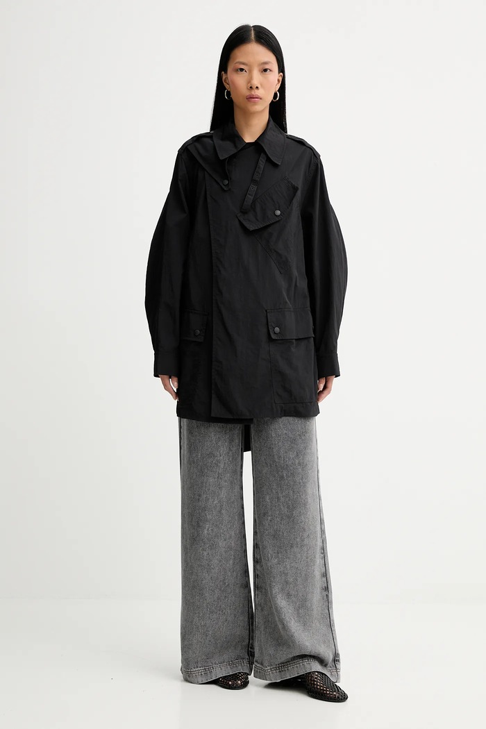 Kabát Kenzo FF52MA2269OK.99 čierna SS25