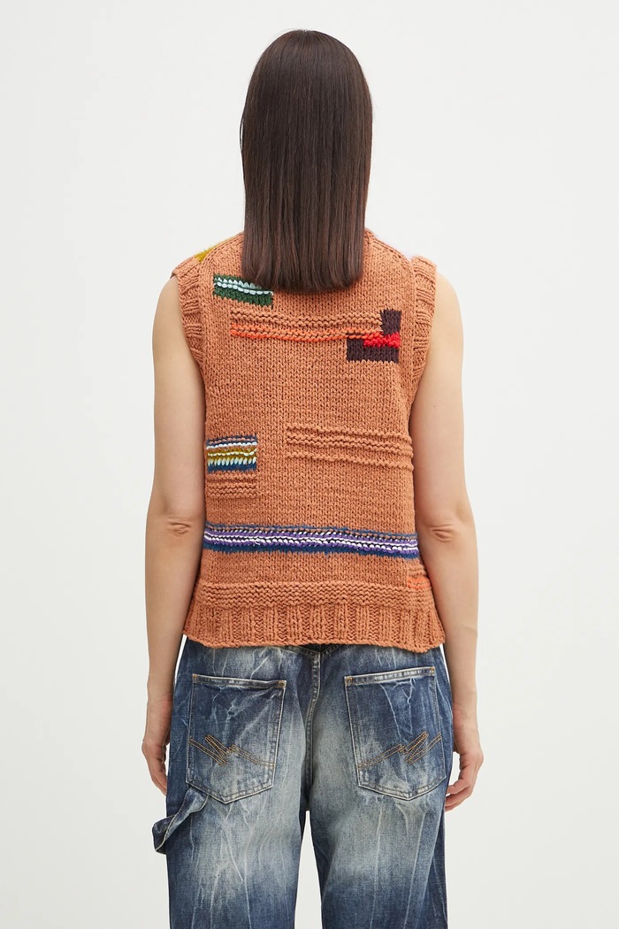 Oblečení Vesta s příměsí vlny Martine Rose Handknit Zip 967YA16800 vícebarevná