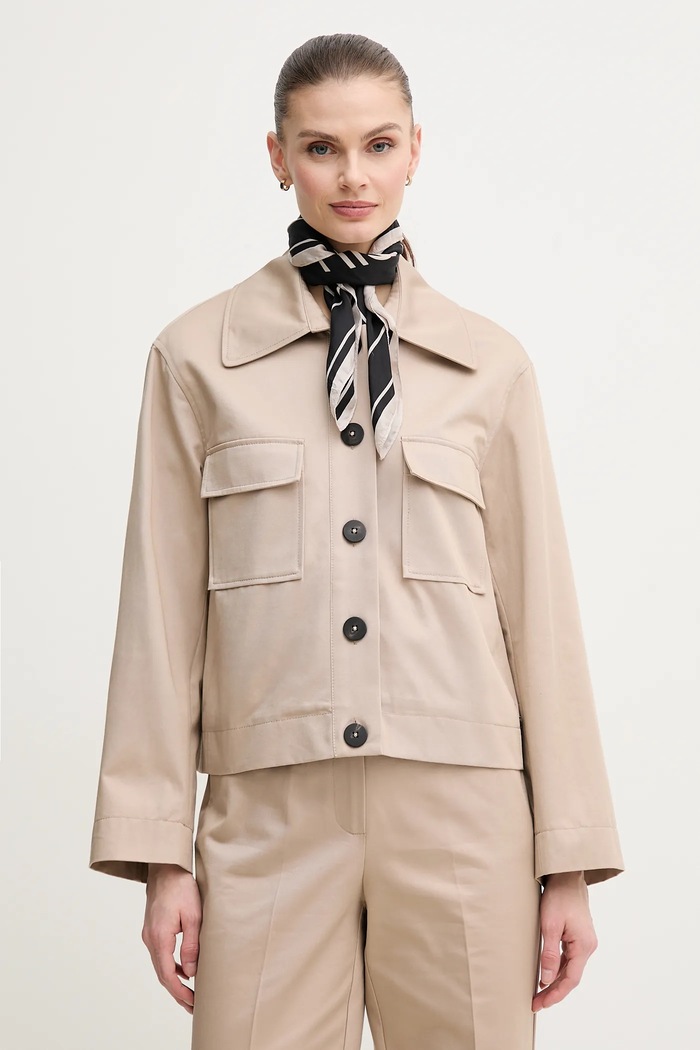 Pedro del Hierro jacheta de bumbac cu captuseala bej 6759164