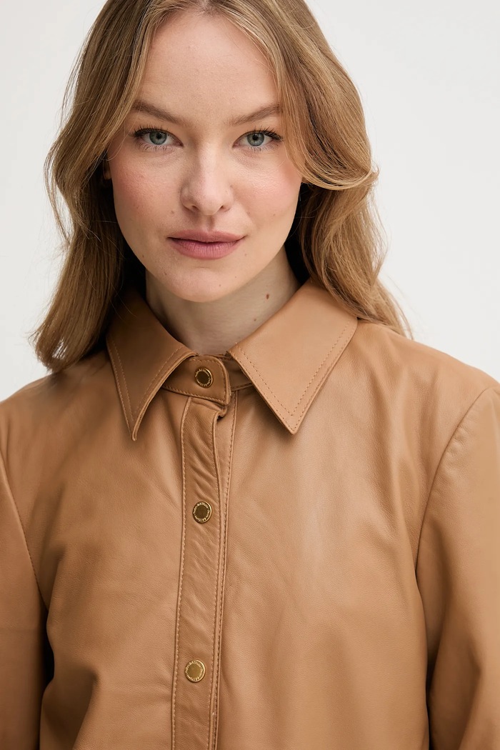Pedro del Hierro giacca in pelle 5499140 marrone