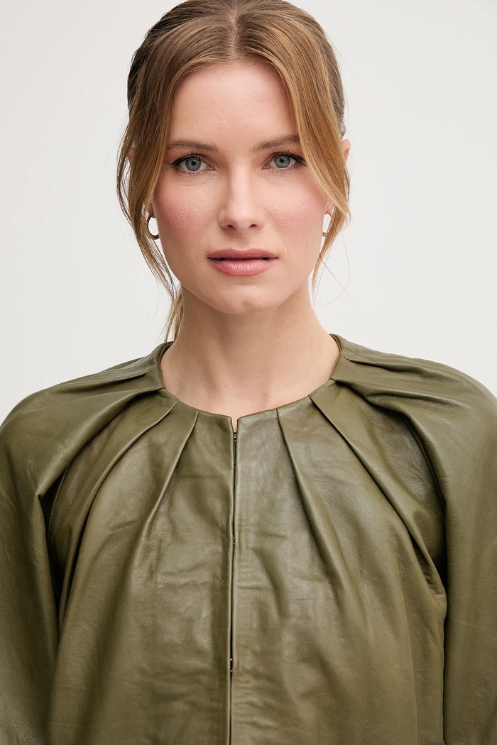 Usnjena biker jakna Pedro del Hierro 5499141 zelena