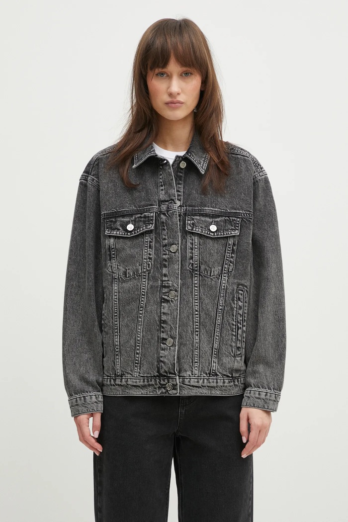 Anine Bing kurtka bawełniana Rory Jacket nieocieplane szary A.01.10878