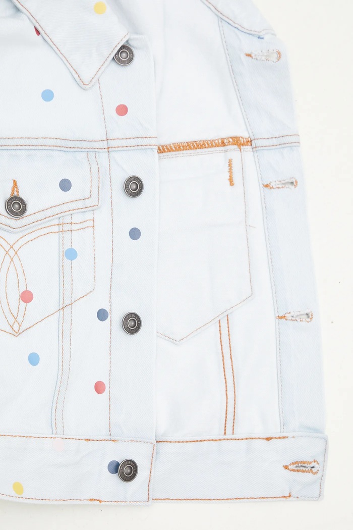 Хлопковая джинсовая куртка Fiorucci Confetti Dot Cropped Denim W02SPDJA308DN03DN08