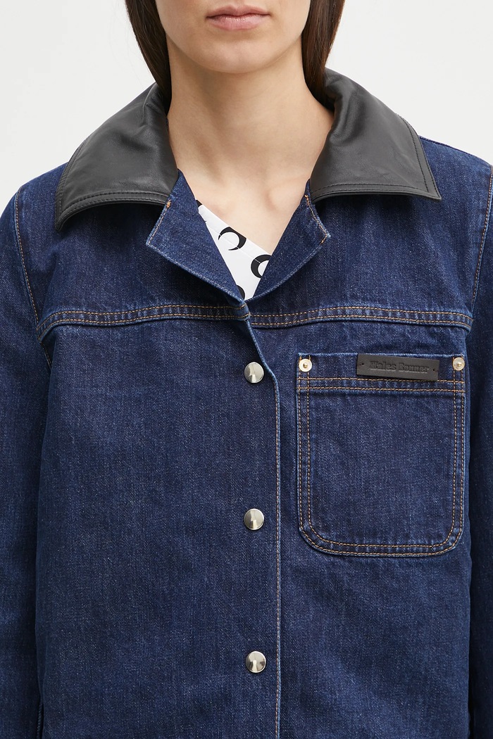 Wales Bonner rövid kabát Sea Denim sötétkék WS25DE14.DE01.599