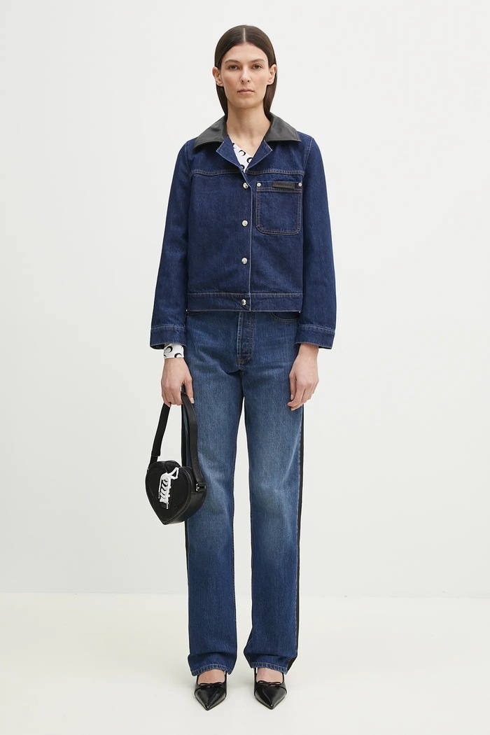 Wales Bonner rövid kabát Sea Denim WS25DE14.DE01.599