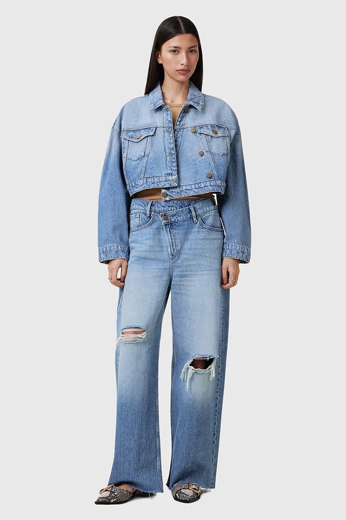 Τζιν μπουφάν AllSaints AKI CROSSOVER W007OC