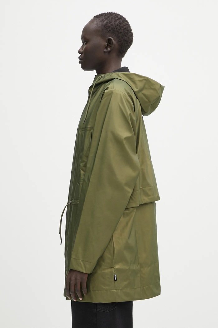 Парка Rains Bold Long Jacket W3 12110.105 зелений SS25