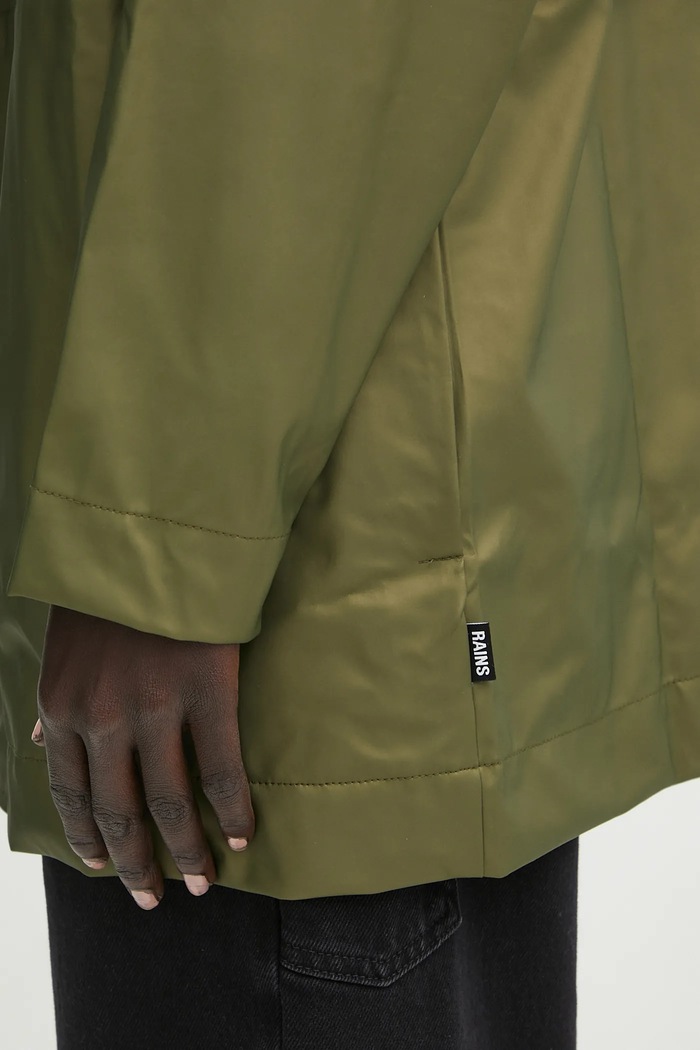 Парка Rains Bold Long Jacket W3 зелений 12110.105