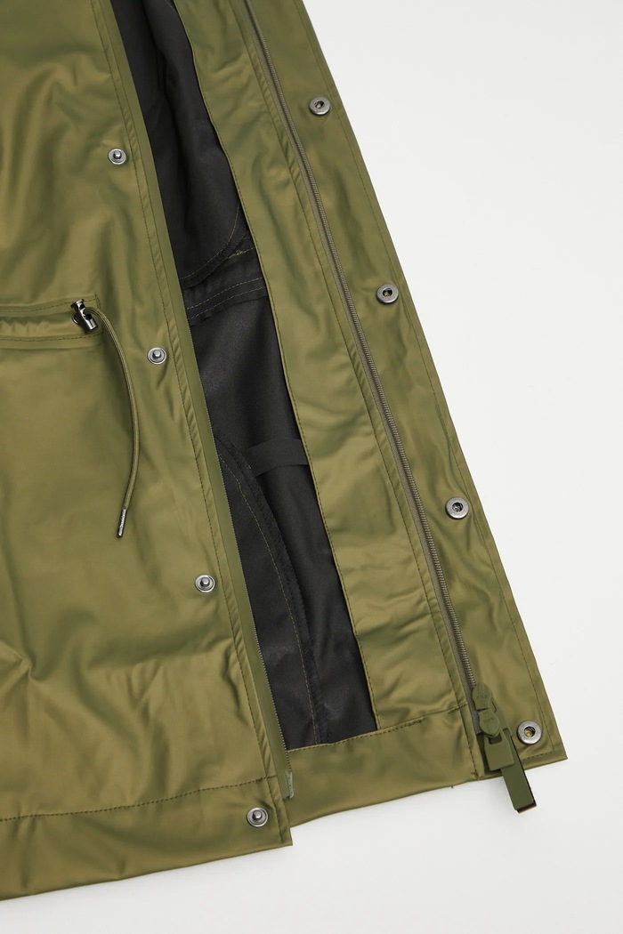 Bunda parka Rains Bold Long Jacket W3 12110.105 zelená