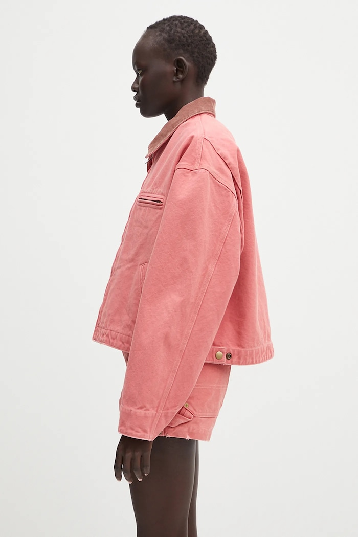 Bavlněná bunda AMBUSH Cropped Canvas Work Jacket 12115367 oranžová SS25