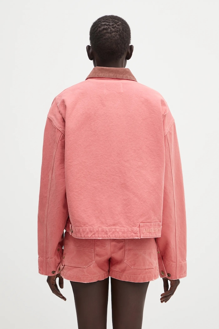 Oblečení Bavlněná bunda AMBUSH Cropped Canvas Work Jacket 12115367 oranžová
