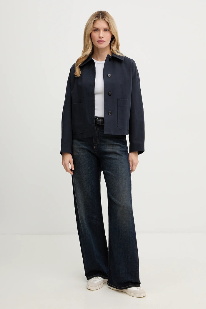 Μπουφάν A.P.C. Veste Bianca COGXT.F32005 σκούρο μπλε SS25