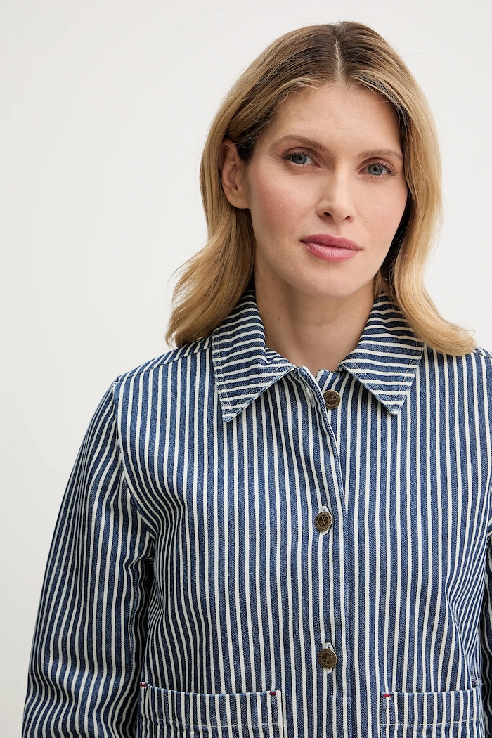 Τζιν μπουφάν A.P.C. Veste Frida μπλε COHHG.F32006