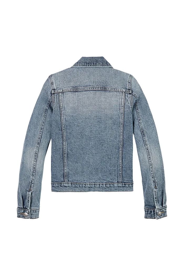 Dziewczynka Calvin Klein Jeans kurtka jeansowa dziecięca IG0IG02721.PPYA niebieski