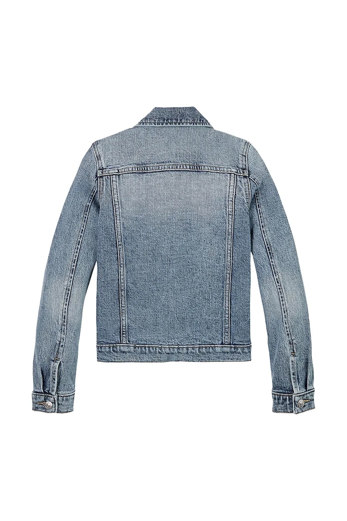 Dziewczynka Calvin Klein Jeans kurtka jeansowa dziecięca IG0IG02721.PPYA niebieski