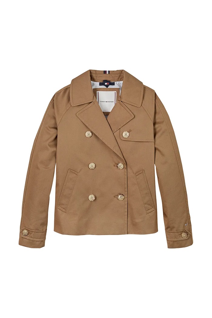 Детско яке Tommy Hilfiger KG0KG08518.PPYA кафяв SS25