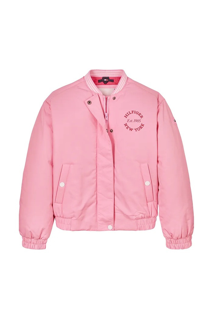 Tommy Hilfiger geacă bomber pentru copii KG0KG08312.128.176.PPYA roz SS25