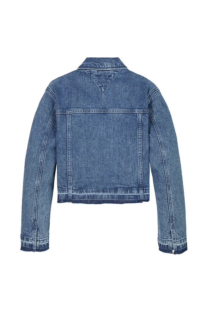 Tommy Hilfiger kurtka jeansowa dziecięca KG0KG08309.PPYA niebieski SS25