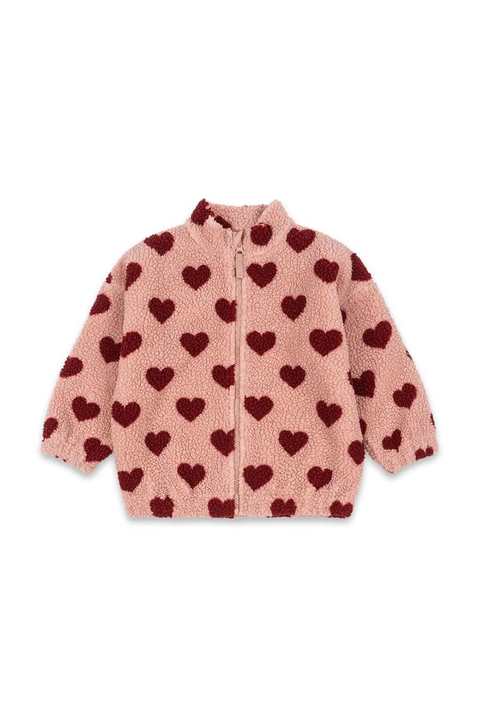 Konges Sløjd Kurtka bomber dziecięca JODY TEDDY JACKET GRS różowy KS102308