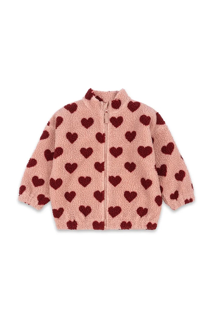 Konges Sløjd Kurtka bomber dziecięca JODY TEDDY JACKET GRS różowy KS102308