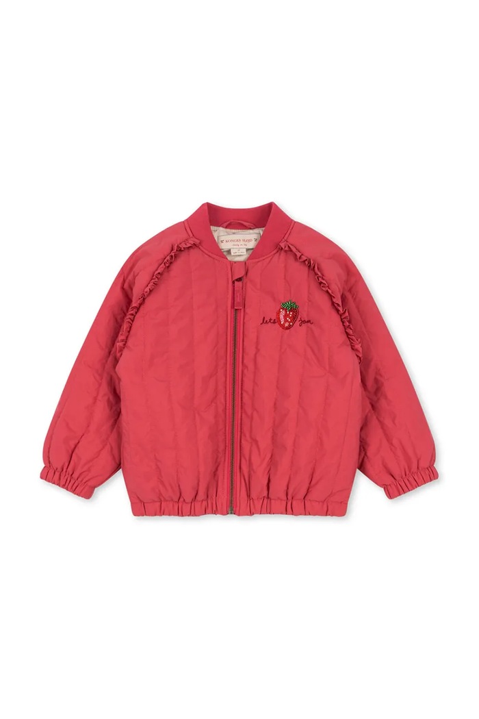 Dziewczynka Konges Sløjd kurtka bomber dziecięca JUNO SPARKLE BOMBER JACKET KS102314 różowy