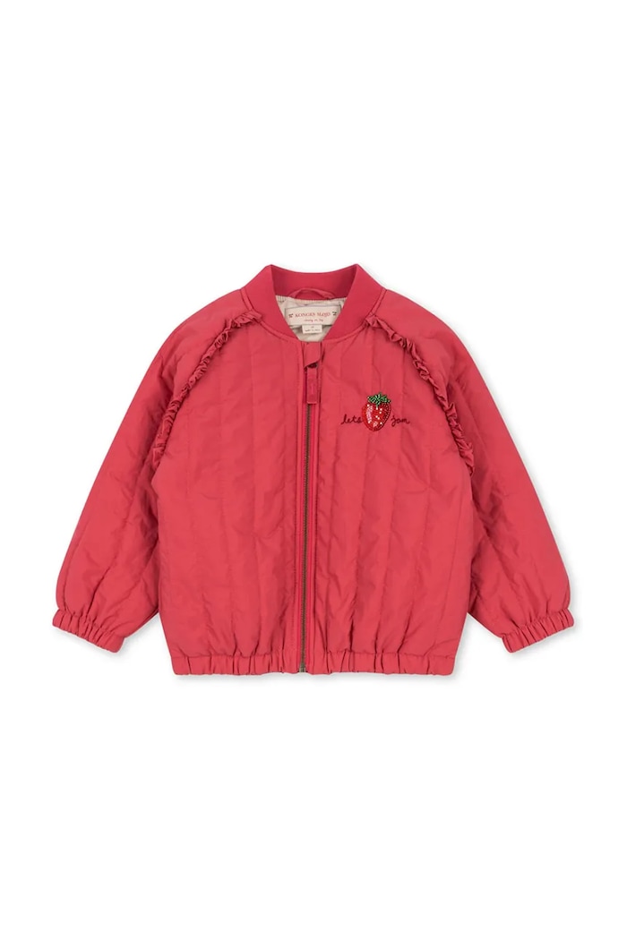 Dziewczynka Konges Sløjd kurtka bomber dziecięca JUNO SPARKLE BOMBER JACKET KS102314 różowy